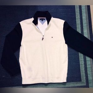 Mens Authentic Tommy Hilfiger QuarterZip Sweater Size XL